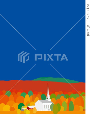 ストー stowe バーモント州 vermont 秋風景 autumn foliage ストー stowe バーモント州 vermont 秋風景 autumn foliage 132807128