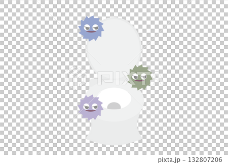 廁所內有細菌和病毒的示意圖 廁所內有細菌和病毒的示意圖 132807206