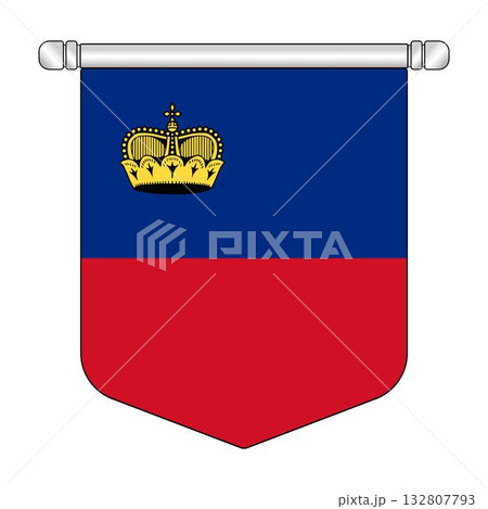 Equatorial Liechtenstein National Banner Symbol Hanging 132807793