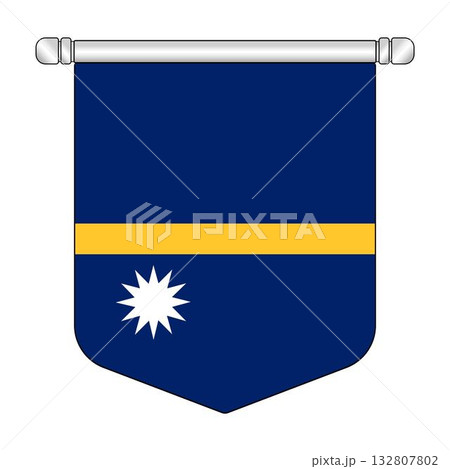 Equatorial Nauru National Banner Symbol Hanging 132807802