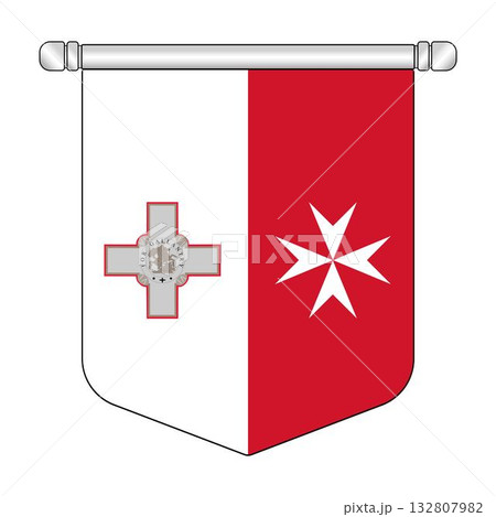 Equatorial Malta National Banner Symbol Hanging Equatorial Malta National Banner Symbol Hanging 132807982