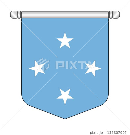 Equatorial Micronesia National Banner Symbol Hanging 132807995