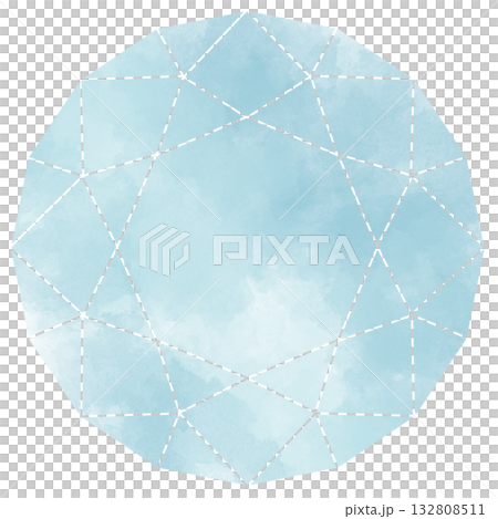 Transparent light blue zircon cut watercolor material Transparent light blue zircon cut watercolor material 132808511