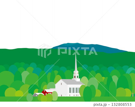 ストー　stowe　バーモント州　vermont　夏風景 132808553