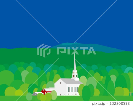 ストー　stowe　バーモント州　vermont　夏風景 132808558