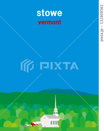 ストー　stowe　バーモント州　vermont　夏風景 132808562
