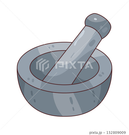 illustration of Mortar and Pestle 132809009