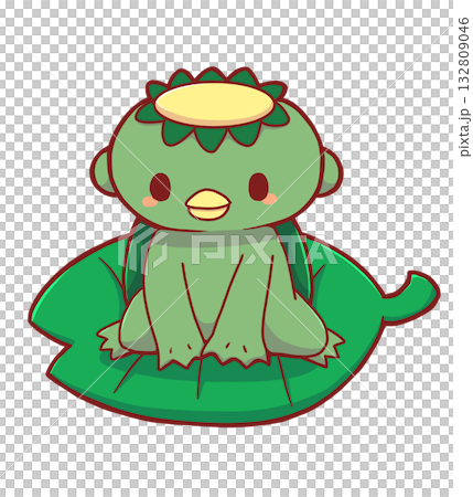 Kappa sitting on duckweed 132809046