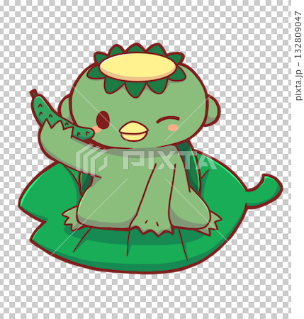 Kappa holding a cucumber 132809047