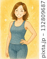 美しい女性のイラスト 132809687
