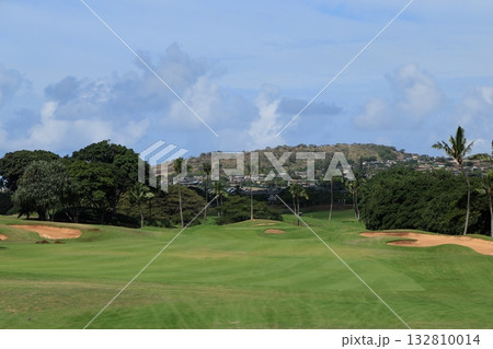 ハワイ（オアフ島）の休日（ゴルフライフ）カポレイゴルフクラブNO3 132810014