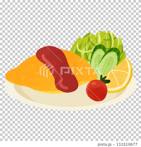 煎蛋盤水彩手繪向量圖 煎蛋盤水彩手繪向量圖 132810677