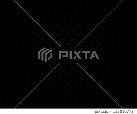 Vector black hexagon pattern background.	 132810772