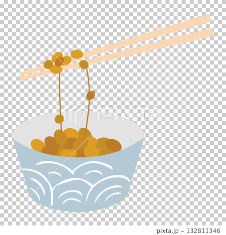 Natto illustration hand-drawn simple food_no outline 132811346