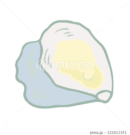 牡蠣イラスト手描きのかんたんシンプルな食品 132811351