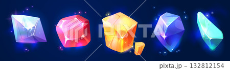 Color gem stones set isolated on background Color gem stones set isolated on background 132812154