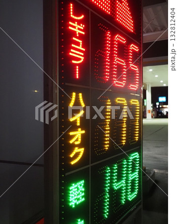 ガソリンスタンドの価格看板0 132812404