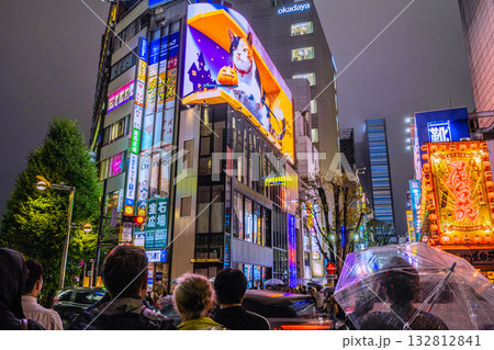 日本の東京都市景観 インバウンド続く…外国人観光客らで賑わう新宿駅東口、ネコが…=26日 日本の東京都市景観 インバウンド続く…外国人観光客らで賑わう新宿駅東口、ネコが…=26日 132812841