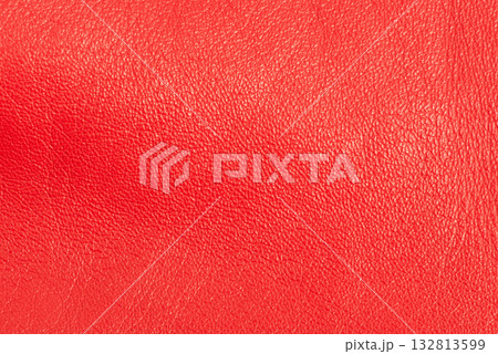 Red leather macro photo as background. 132813599