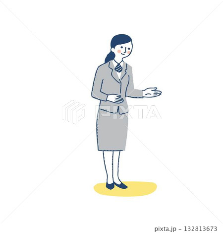案内をするスーツ姿の女性 案内をするスーツ姿の女性 132813673