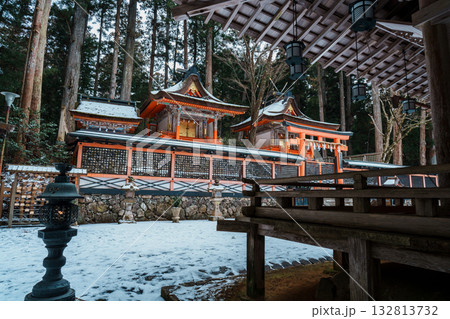 高野山　壇上伽藍　冬の御社 132813732