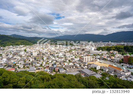 川之江城跡から見る四国中央市の街並み 132813940