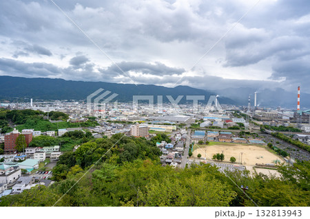 川之江城跡から見る四国中央市の街並み 132813943