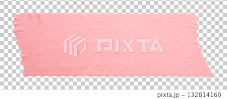 pink crumpled torn tape isolated on transparent background. 132814160