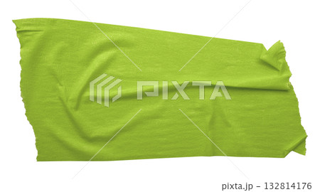 green crumpled torn tape isolated on transparent background. green crumpled torn tape isolated on transparent background. 132814176
