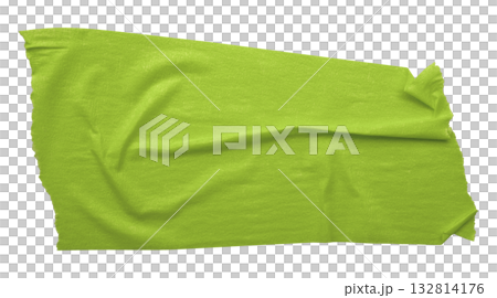 green crumpled torn tape isolated on transparent background. green crumpled torn tape isolated on transparent background. 132814176