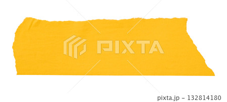 yellow crumpled torn tape isolated on transparent background. yellow crumpled torn tape isolated on transparent background. 132814180