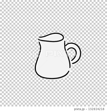 Simple milk pitcher illustration Simple milk pitcher illustration 132814218