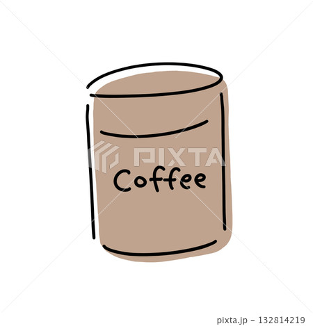 シンプルなコーヒーキャニスターのイラスト 132814219