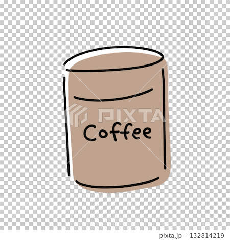 Simple coffee canister illustration Simple coffee canister illustration 132814219