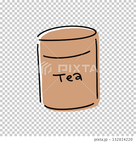 簡單的茶罐插圖 簡單的茶罐插圖 132814220