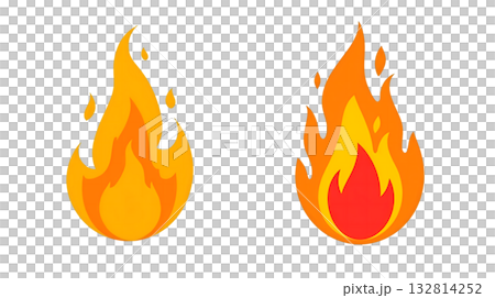 燃燒的火焰的插圖 132814252