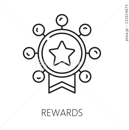 Customer rewards exclusive benefit thin line icon or symbol. Customer exclusive benefit reward thin line vector pictogram, special offer gift lineart symbol. Loyalty program icon with bonus star tag Customer rewards exclusive benefit thin line icon or symbol. Customer exclusive benefit reward thin line vector pictogram, special offer gift lineart symbol. Loyalty program icon with bonus star tag 132814673