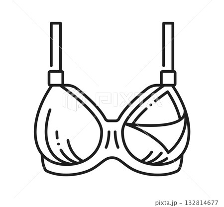 Infant breastfeeding bra line icon or pictogram. Woman lactation thin line vector pictogram, breastfeeding outline sign. Motherhood underwear lineart icon or infant nursing bra line symbol Infant breastfeeding bra line icon or pictogram. Woman lactation thin line vector pictogram, breastfeeding outline sign. Motherhood underwear lineart icon or infant nursing bra line symbol 132814677