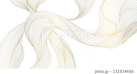Elegant vector abstract golden wave background, smooth lines and soft gradients, luxurious flowing design. Modern presentations, packaging, banners, premium templates. Elegant vector abstract golden wave background, smooth lines and soft gradients, luxurious flowing design. Modern presentations, packaging, banners, premium templates. 132814688