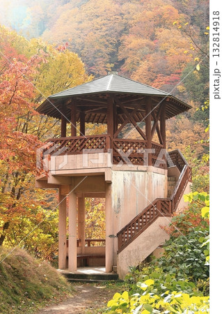 長野県高山村 松川渓谷の八滝展望台 長野県高山村 松川渓谷の八滝展望台 132814918