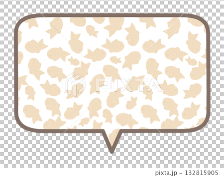 鯛魚燒的方形對話框 132815905