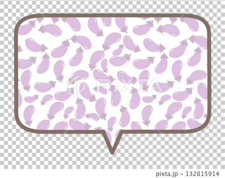 Eggplant square speech bubble 132815914