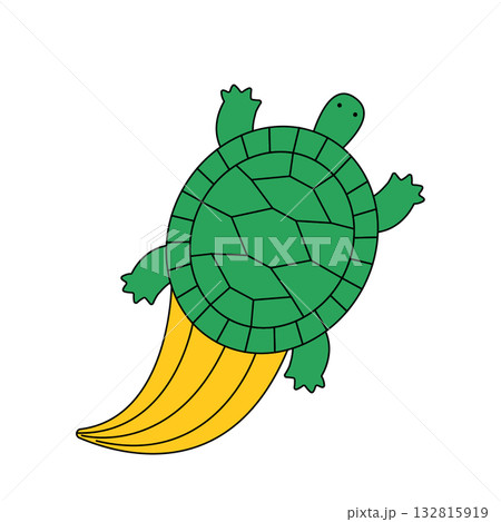 空をかけるミノガメ 132815919