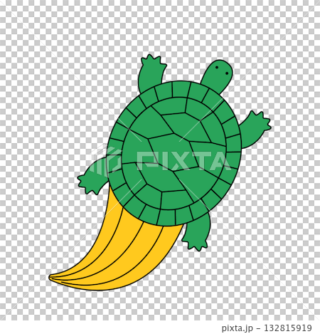 空をかけるミノガメ 132815919