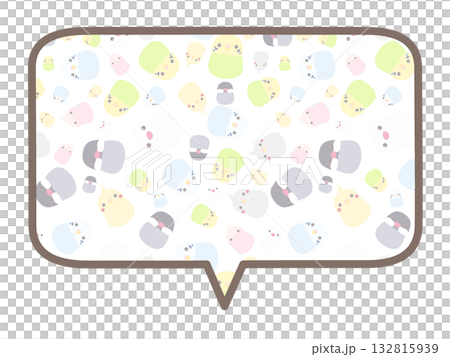 小鳥の四角いフキダシ 小鳥の四角いフキダシ 132815939