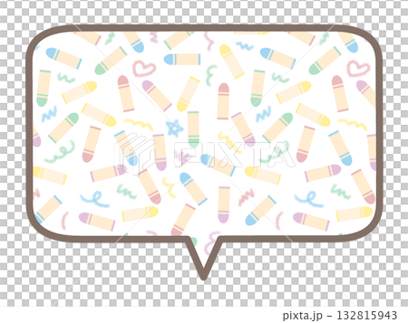 Crayon square speech bubble 132815943