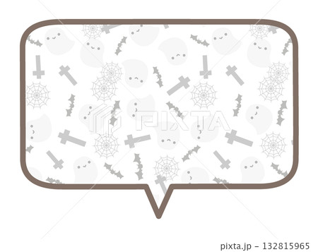 オバケの四角いフキダシ 132815965