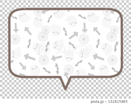 オバケの四角いフキダシ 132815965