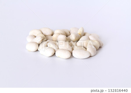 White kidney beans isolated on white background with copy space for your text. 132816440