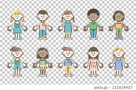 世界の子供たち全身セット 132816487